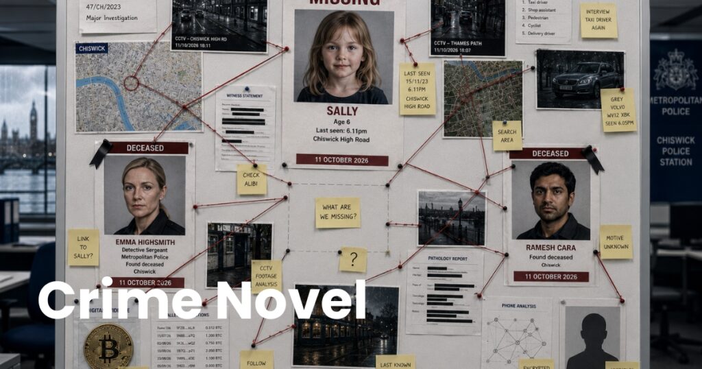 In AI generated image of a murder wall at a police station.