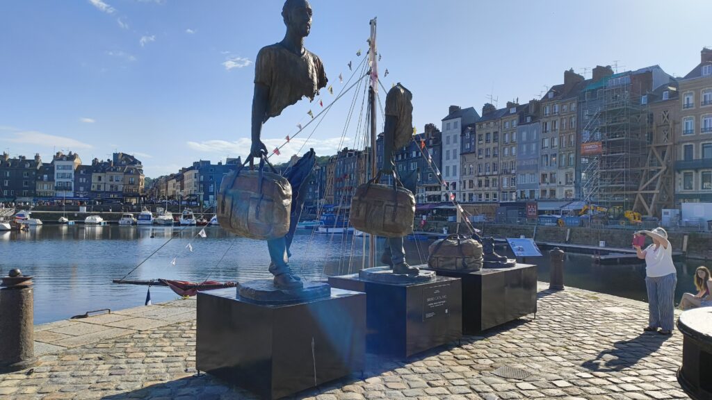 A trio of statues in Honfleur